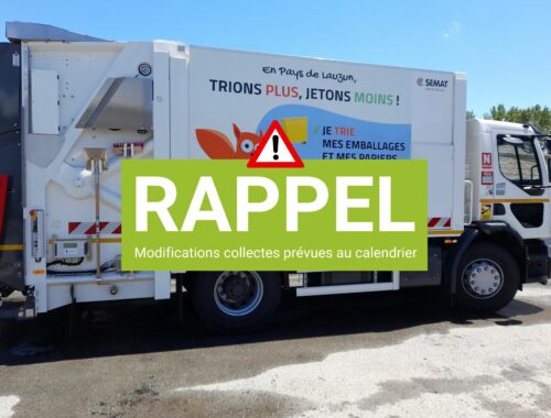 Rappel : changements collectes déchets pour les fêtes
